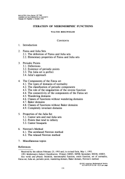 iteration of meromorphic functions