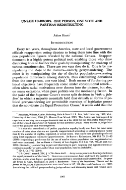Unsafe Harbors: One Person, One Vote and Partisan