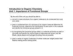 Organic Unit 1 Class Notes