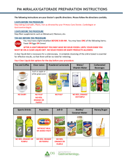 PM MIRALAX/GATORADE PREPARATION INSTRUCTIONS