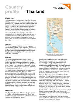 Thailand Country Profile