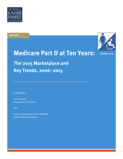 Medicare Part D at Ten Years: The 2015 Marketplace and Key