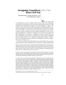 Designing Transitions from Civil War