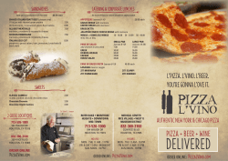 Menu - Pizza L Vino