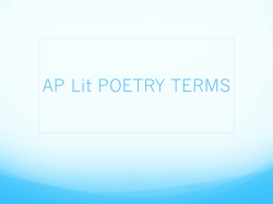 AP Lit POETRY TERMS