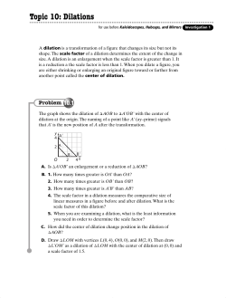 Topic 10: Dilations