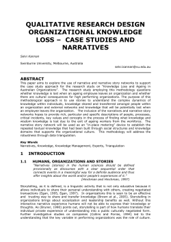 qualitative research design organizational knowledge loss