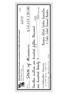 State of Missouri Fourteen million one hundred fifteen thousand one