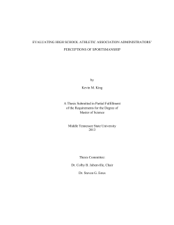 EVALUATING HIGH SCHOOL ATHLETIC ASSOCIATION