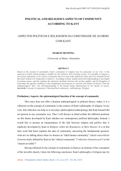political and religious aspects of community according to kant