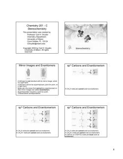 Chemistry 201 - University of Miami