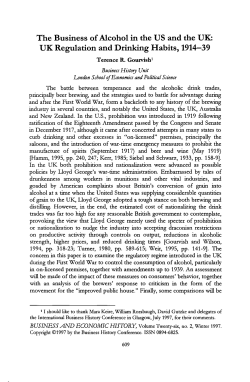 The Business of Alcohol in the US and the UK: UK Regulation and