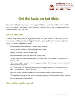 Get the facts on fad diets