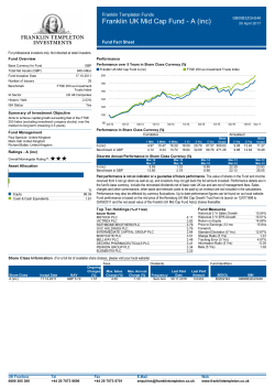 Franklin UK Mid Cap Fund - A (inc)