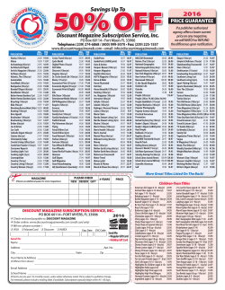 Discount Magazine Subscription Service, Inc. Savings Up To