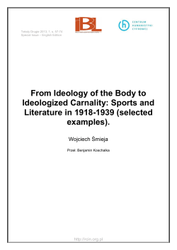 From Ideology of the Body to Ideologized Carnality: Sports and