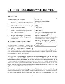 the hydrologic (water) cycle