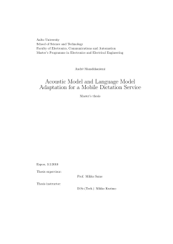 Acoustic Model and Language Model Adaptation for a Mobile