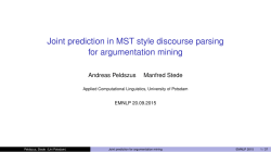 Joint prediction in MST style discourse parsing for argumentation