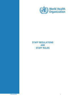 Staff Regulations and Staff Rules