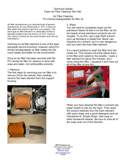 Air Filter Cleaning &ndash; Pro Honda Bio Oil