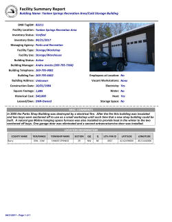 Facility Summary Report