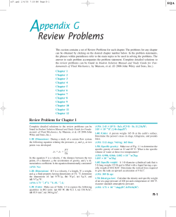 Appendix G Review Problems