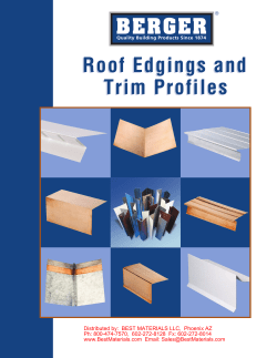 Roof Edgings And Trim Profiles