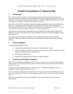Coupled Consolidation of a Spherical Ball - Geo