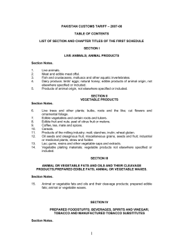 Customs Tariff