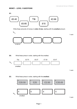 Money - International School of Madrid