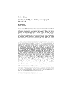 Review Article Experience, Identity, and Memory
