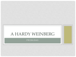 Hardy Weinberg