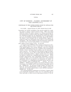 CITY OF BOERNE v. FLORES, ARCHBISHOP OF SAN ANTONIO, et