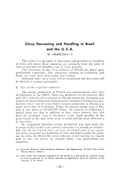 Citrus Harvesting and Handling in Brasil and the U. S. A.