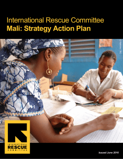 Mali strategy action plan - International Rescue Committee