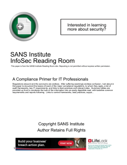 A Compliance Primer for IT Professionals