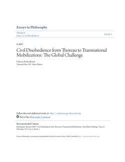 Civil Disobedience from Thoreau to