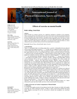 Effects of exercise on mental health