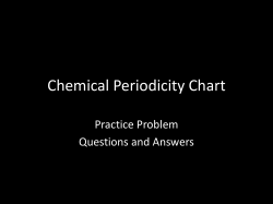 Chemical Periodicity Chart