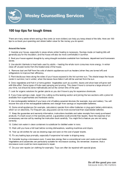 100 top tips for tough times
