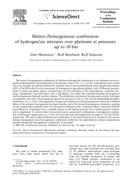 Hetero-/homogeneous combustion of hydrogen/air mixtures over