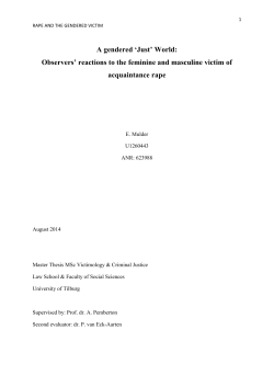 A gendered `Just` World: Observers` reactions to the feminine and