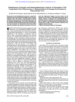 Simultaneous Genotypic and Immunophenotypic