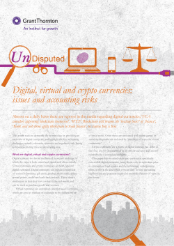 Digital, virtual and crypto currencies: issues and