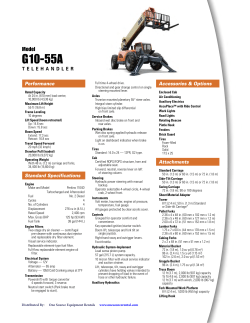 JLG G10-55A Specifications - One Source Equipment Rentals