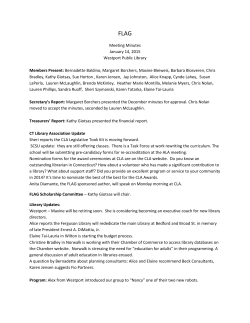 Meeting Minutes January 14, 2015 Westport Public Library Members