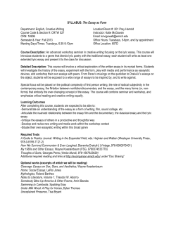 The Essay as Form - Katie Grace McGowan