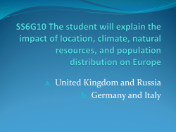 SS6G10 The student will explain the impact of location, climate