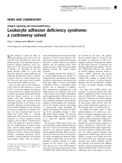 Leukocyte adhesion deficiency syndrome: a controversy solved